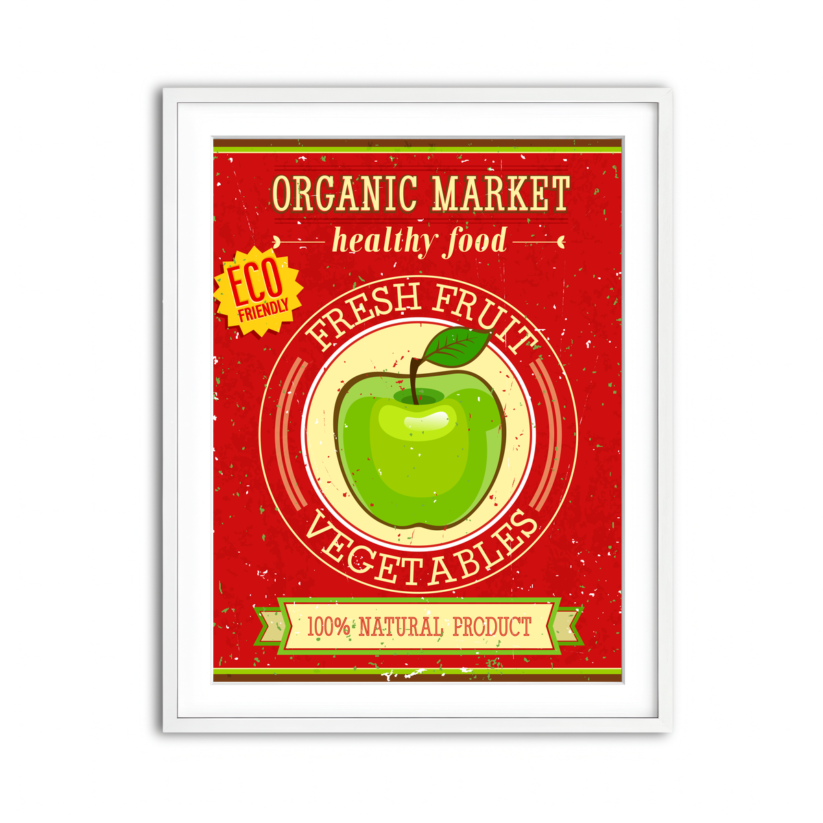 Framed Print 3x4 White