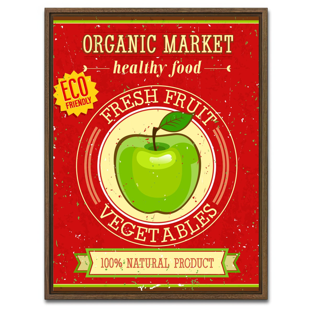 AUTO-MOCKUP WHITE | Organic Market | 1 Piece | Walnut Framed Canvas | group=3x4