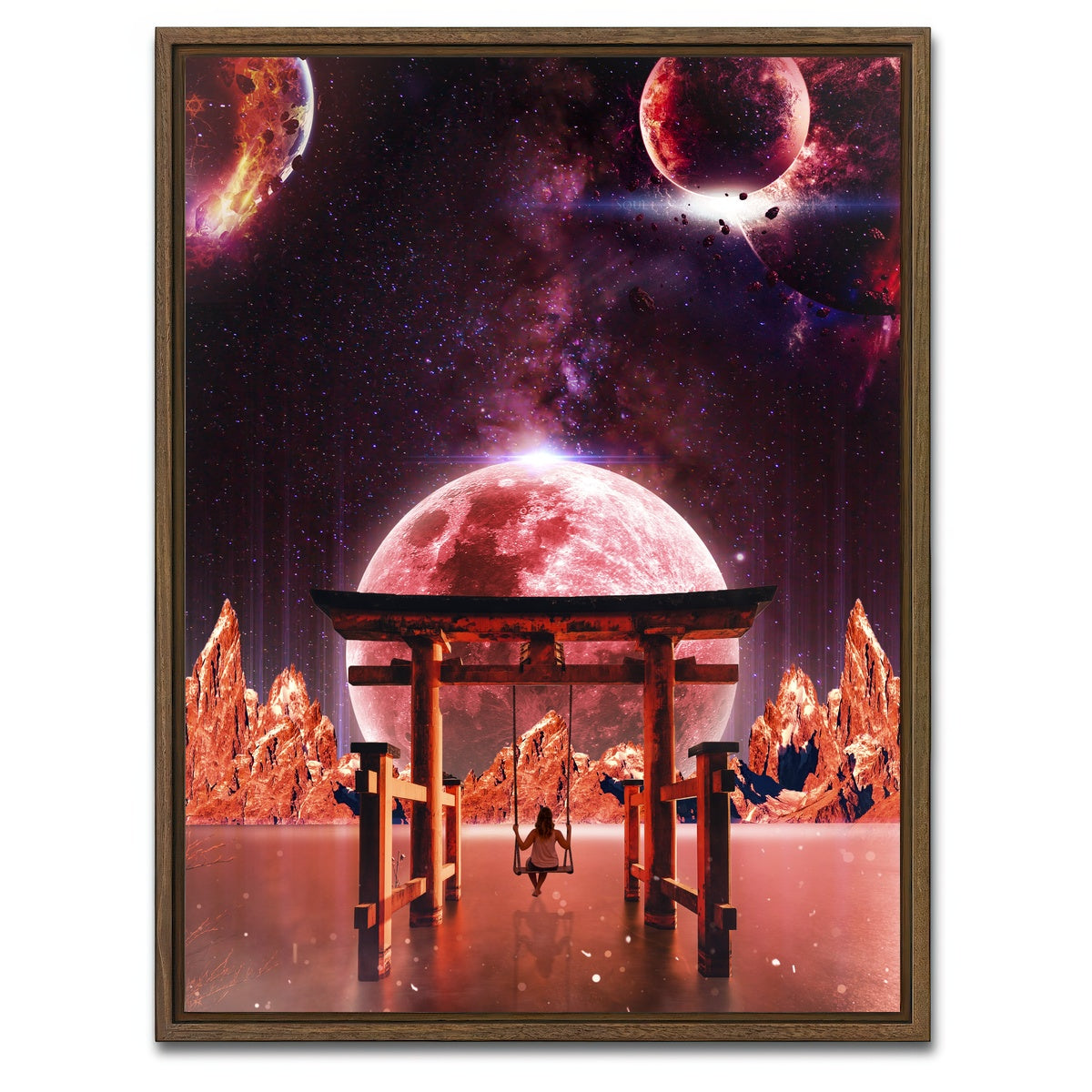 AUTO-MOCKUP WHITE | Out of Reach | 1 Piece | Walnut Framed Canvas | group=3x4