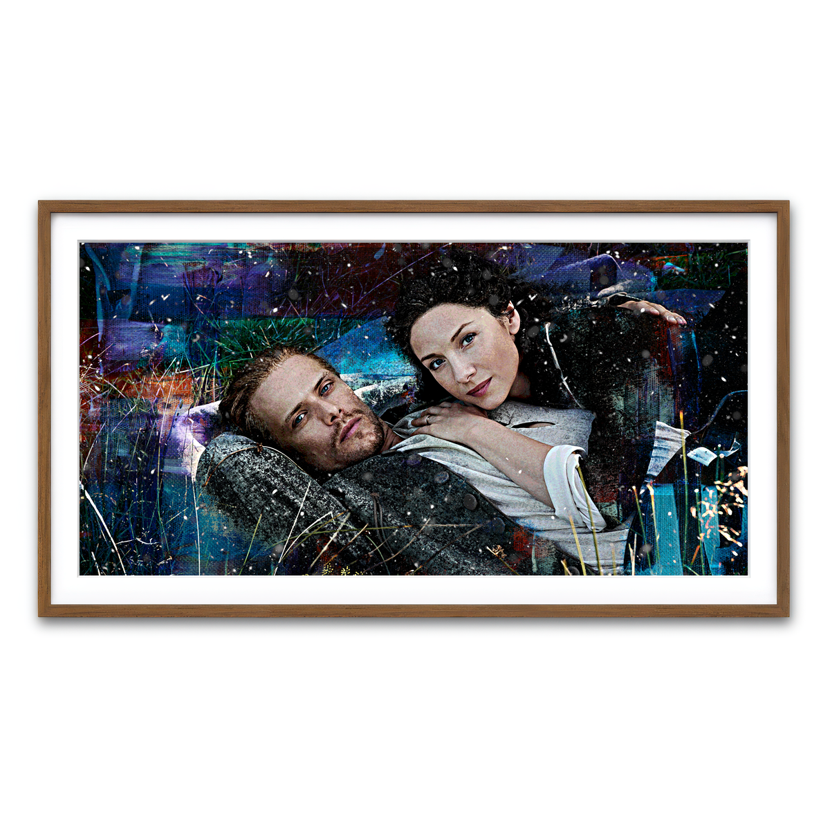 Framed Print 2x1 Walnut