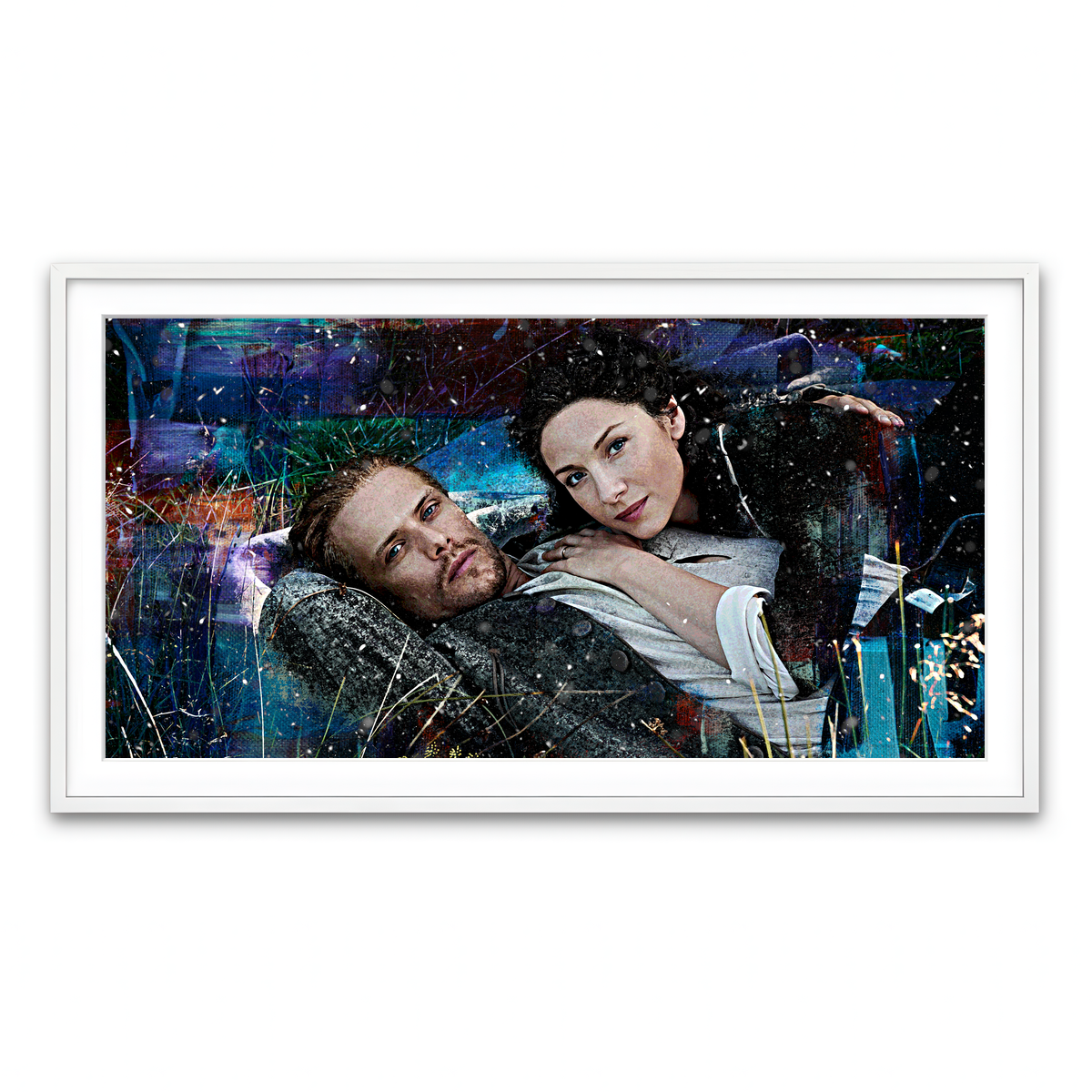 Framed Print 2x1 White