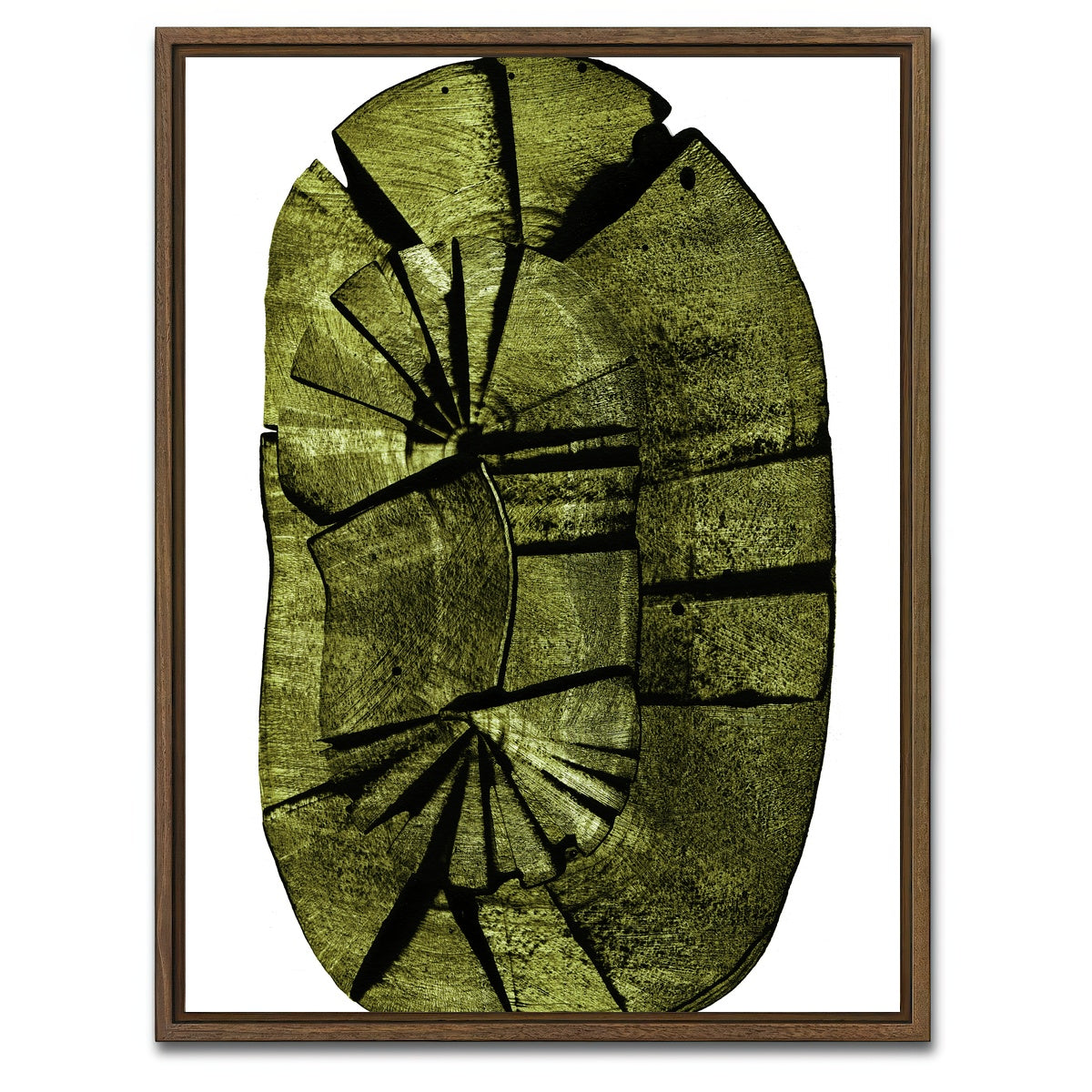 AUTO-MOCKUP WHITE | Oval Stump | 1 Piece | Walnut Framed Canvas | group=3x4