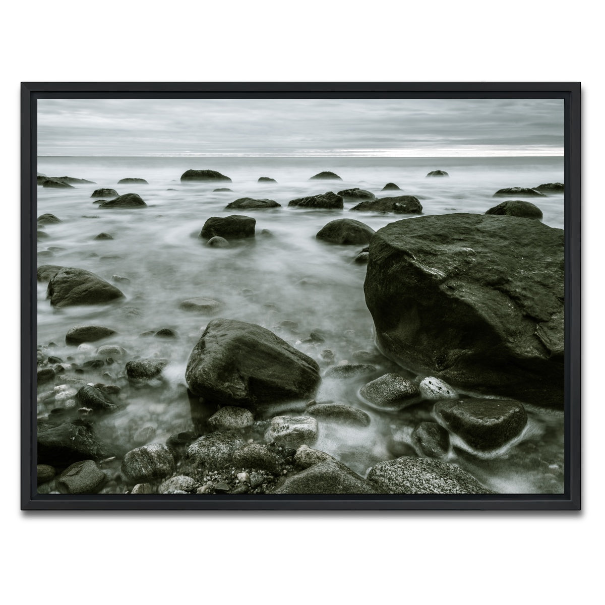 AUTO-MOCKUP WHITE | Overcast Montauk | 1 Piece | Black Framed Canvas | group=4x3