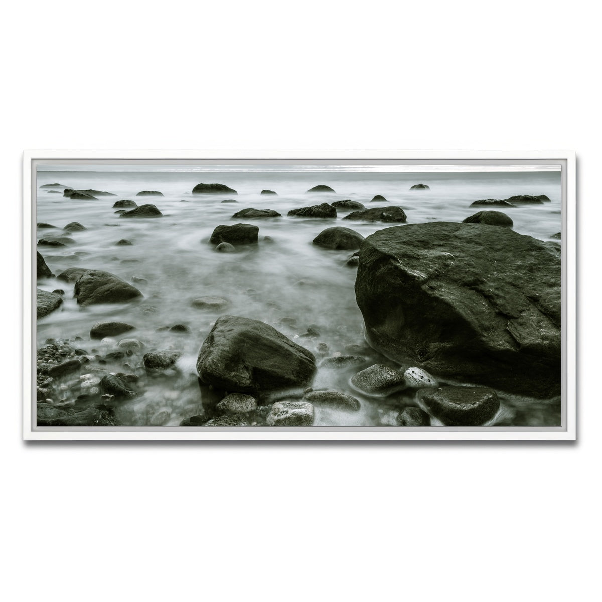AUTO-MOCKUP WHITE | Overcast Montauk | 1 Piece | White Framed Canvas | group=2x1