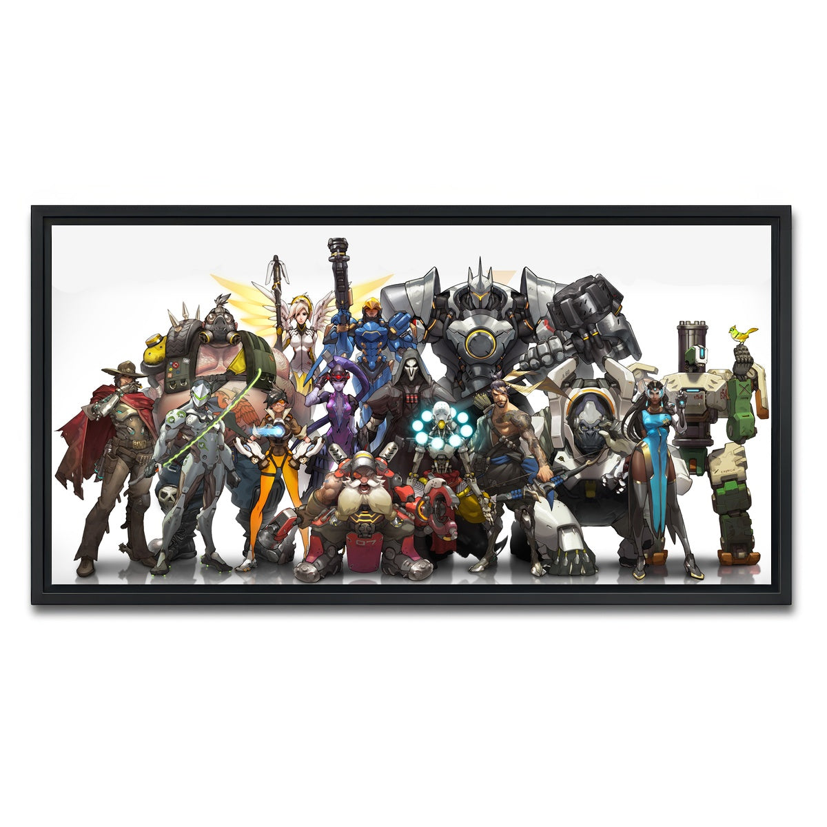 AUTO-MOCKUP WHITE | Overwatch | 1 Piece | Black Framed Canvas | group=2x1