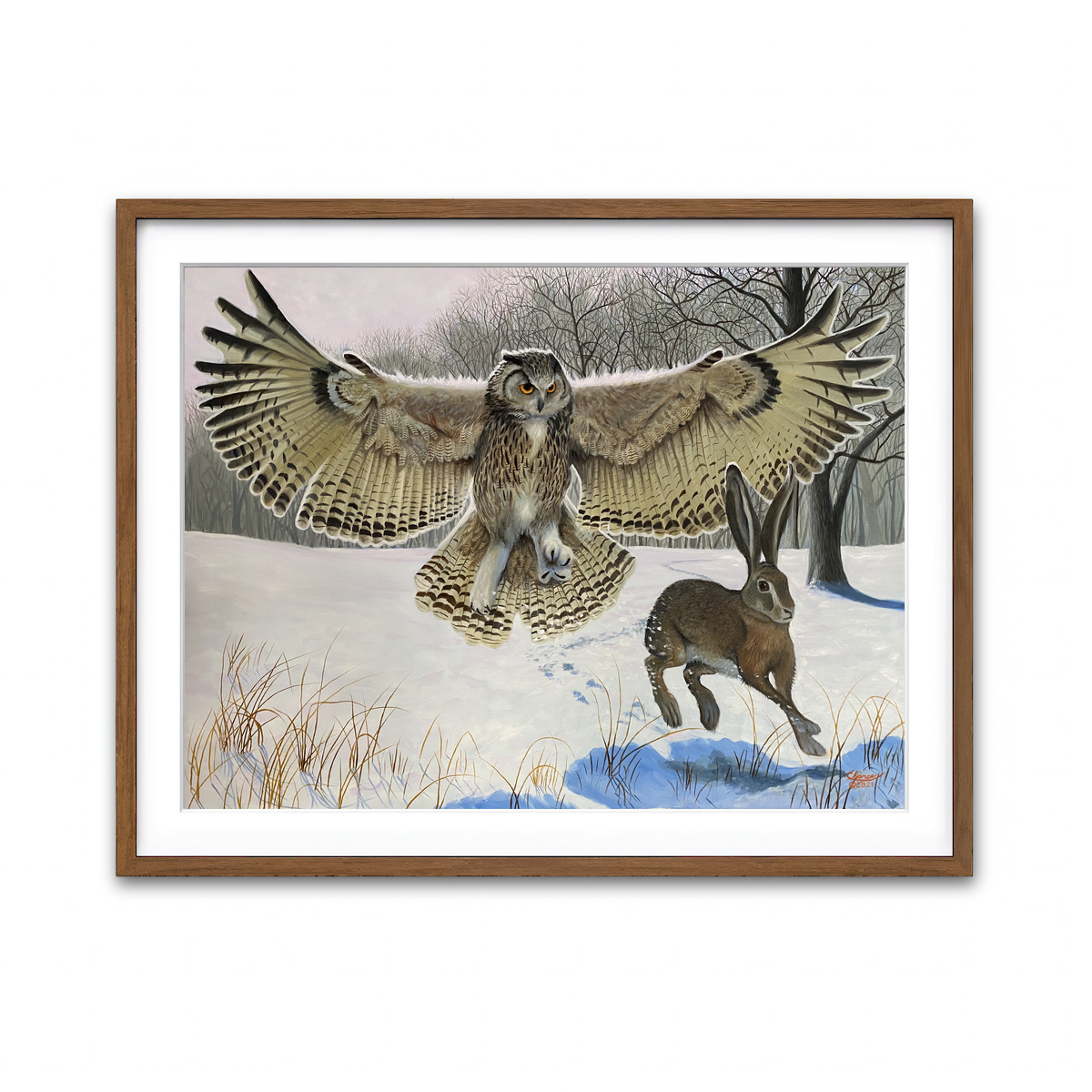 Framed Print 4x3 Walnut