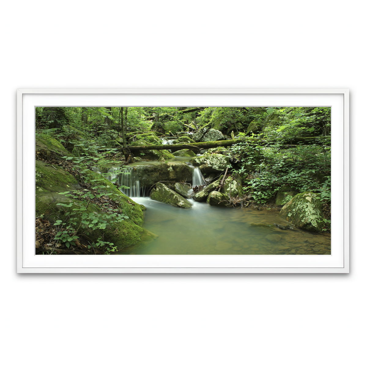 Framed Print 2x1 White
