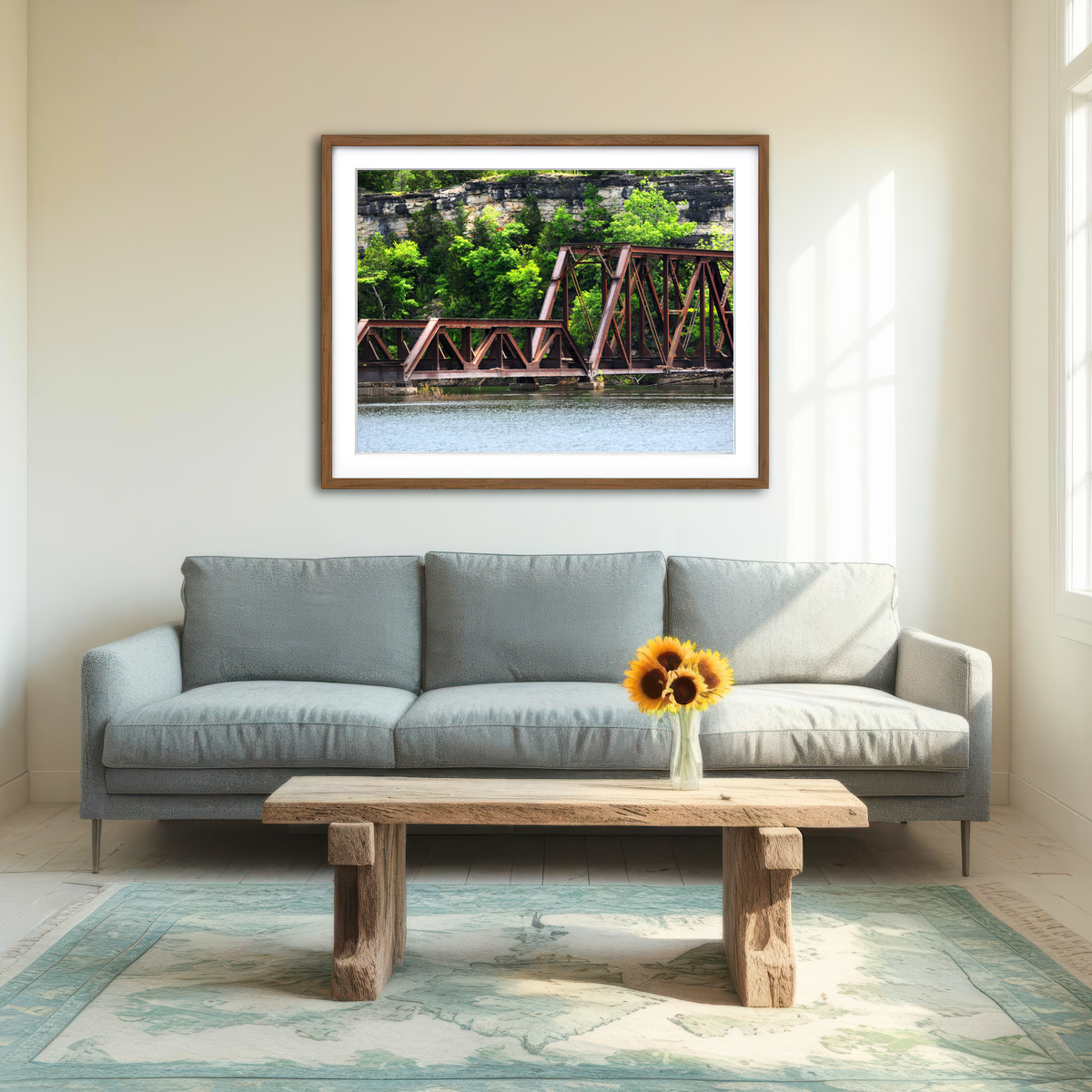 AUTO-MOCKUP ROOM | Ozarks Railway Bridge Wall Art