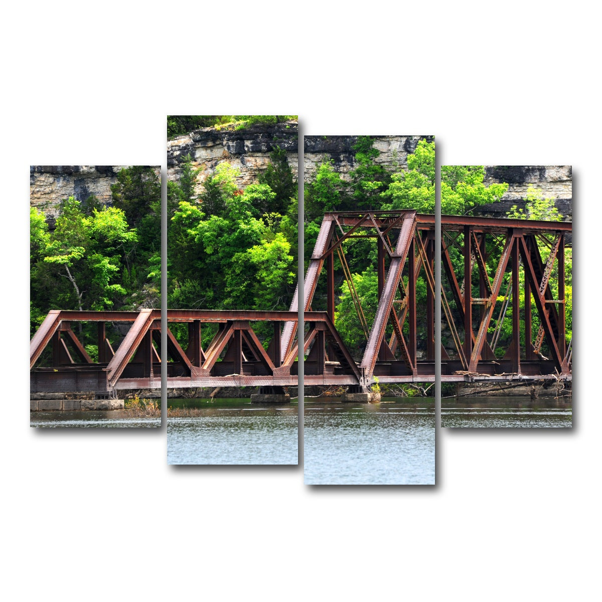 AUTO-MOCKUP WHITE | Ozarks Railway Bridge | 4 Piece | Gallery Wrap Canvas | group=4_short