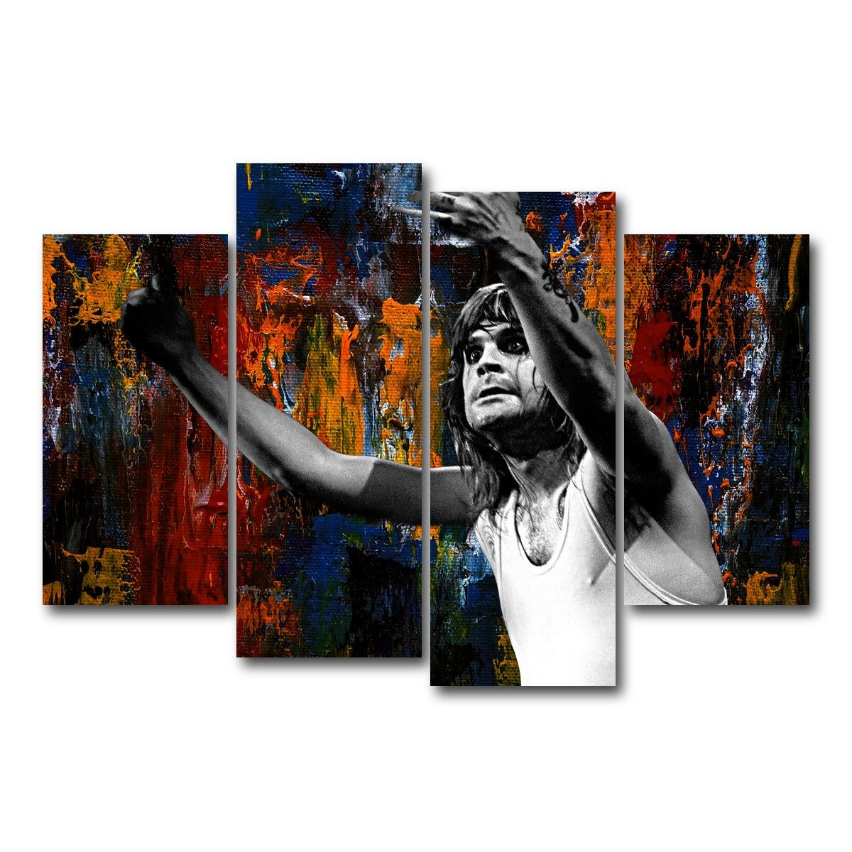 AUTO-MOCKUP WHITE | Ozzy Abstract | 4 Piece | Gallery Wrap Canvas | group=4_short