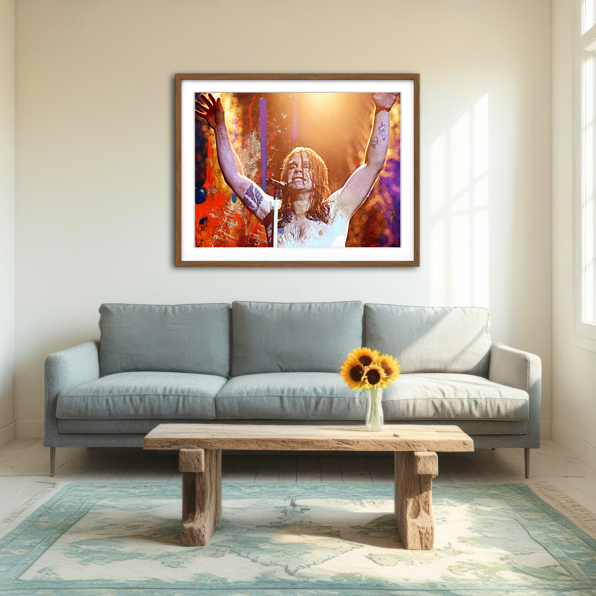 AUTO-MOCKUP ROOM | Ozzy Osbourne Wall Art