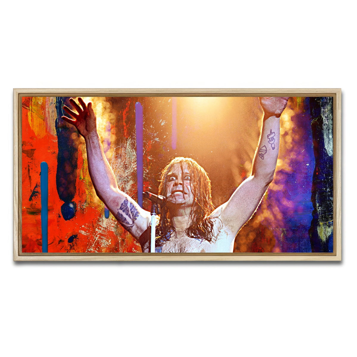 AUTO-MOCKUP WHITE | Ozzy Osbourne | 1 Piece | Natural Framed Canvas | group=2x1