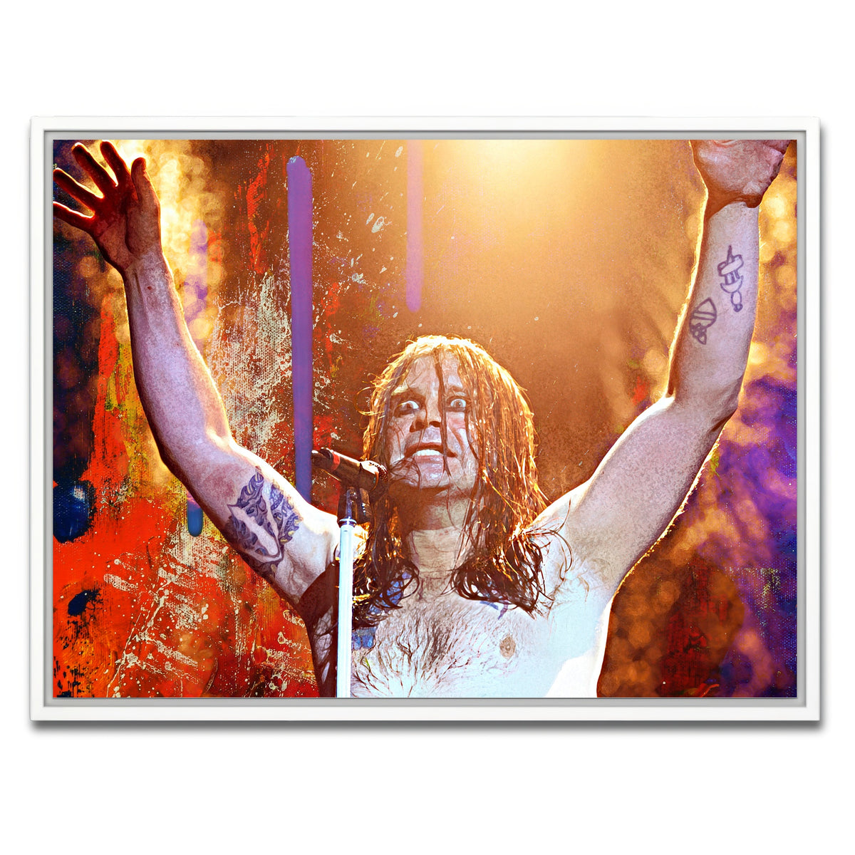 AUTO-MOCKUP WHITE | Ozzy Osbourne | 1 Piece | White Framed Canvas | group=4x3