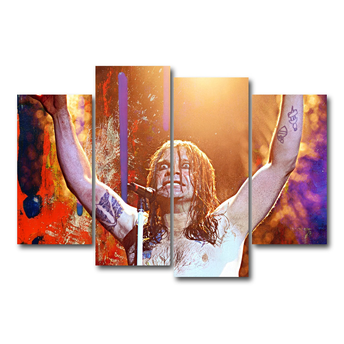AUTO-MOCKUP WHITE | Ozzy Osbourne | 4 Piece | Gallery Wrap Canvas | group=4_short