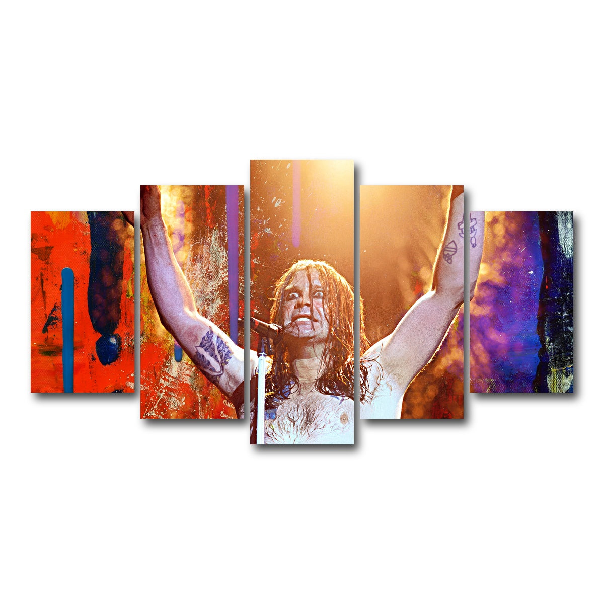 AUTO-MOCKUP WHITE | Ozzy Osbourne | 5 Piece | Gallery Wrap Canvas | group=5_normal
