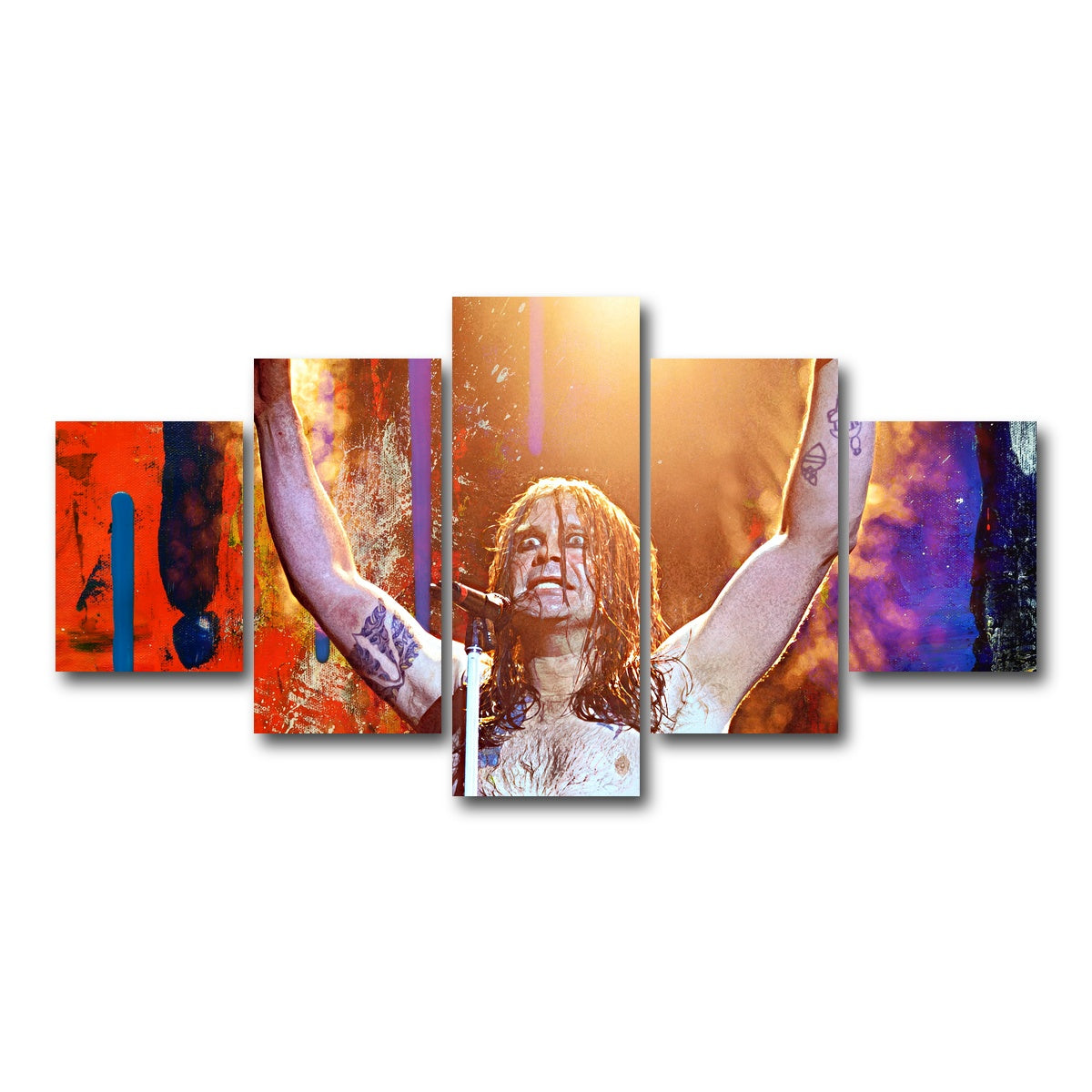 AUTO-MOCKUP WHITE | Ozzy Osbourne | 5 Piece | Gallery Wrap Canvas | group=5_short
