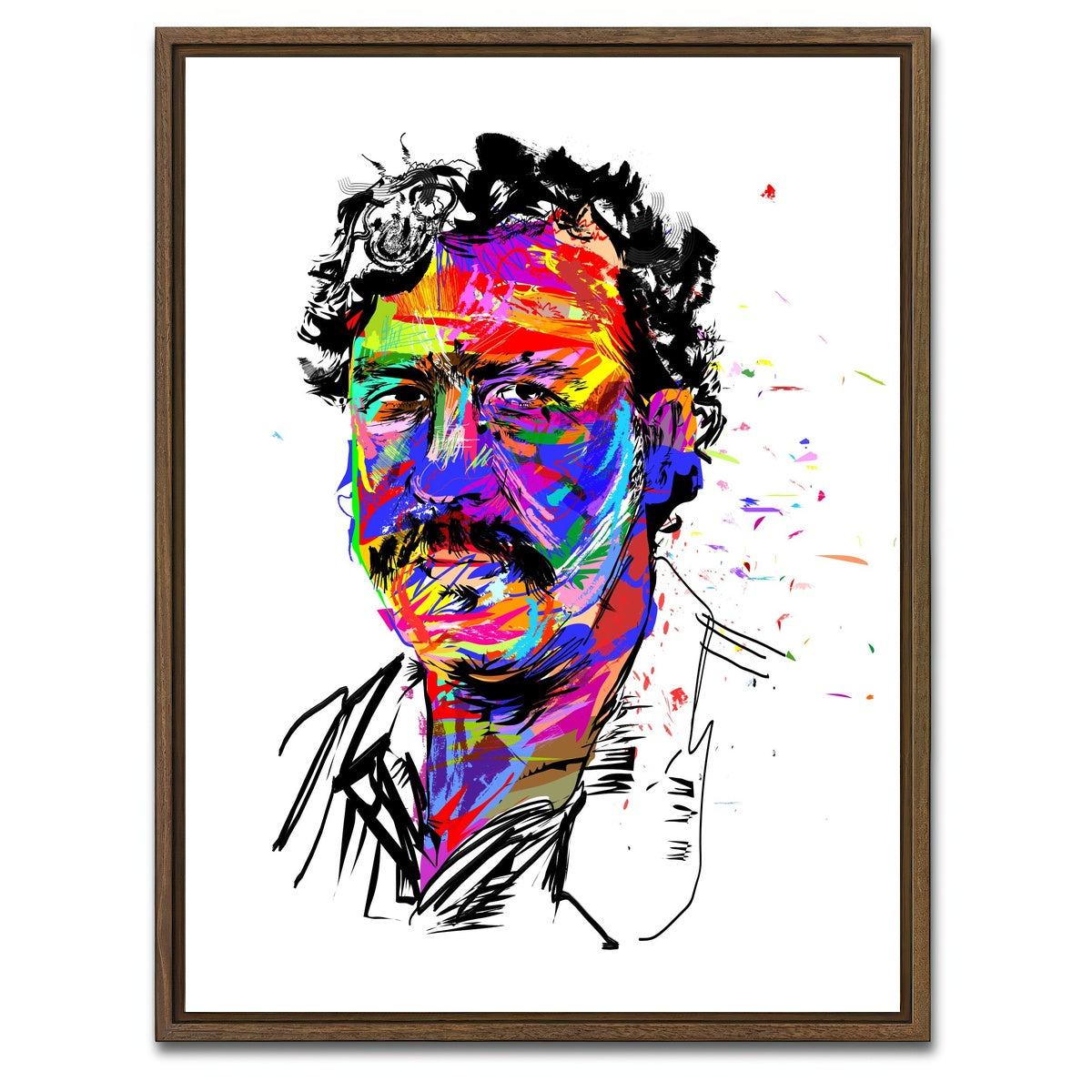 AUTO-MOCKUP WHITE | PABLO | 1 Piece | Walnut Framed Canvas | group=3x4