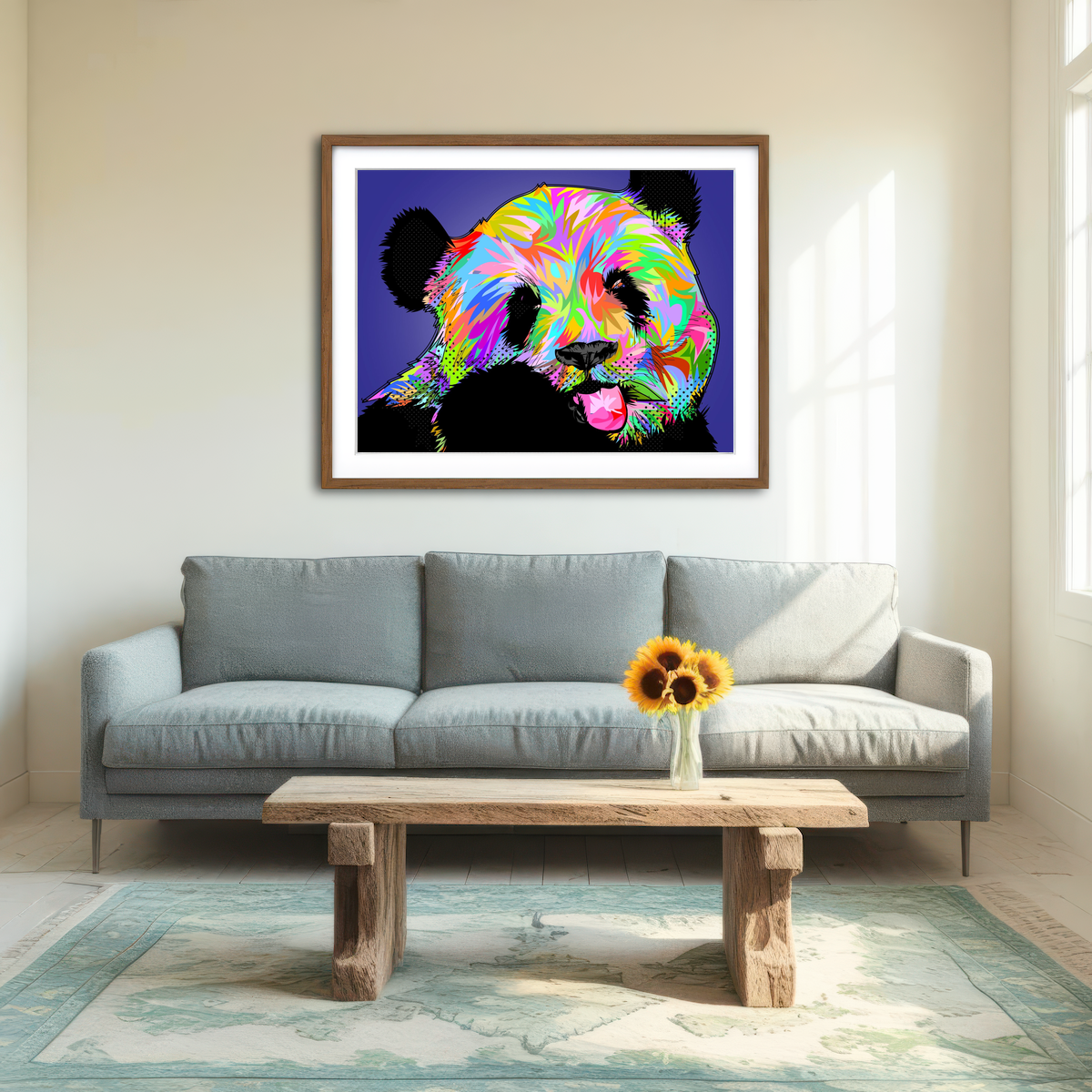 AUTO-MOCKUP ROOM | Panda Bear Wall Art