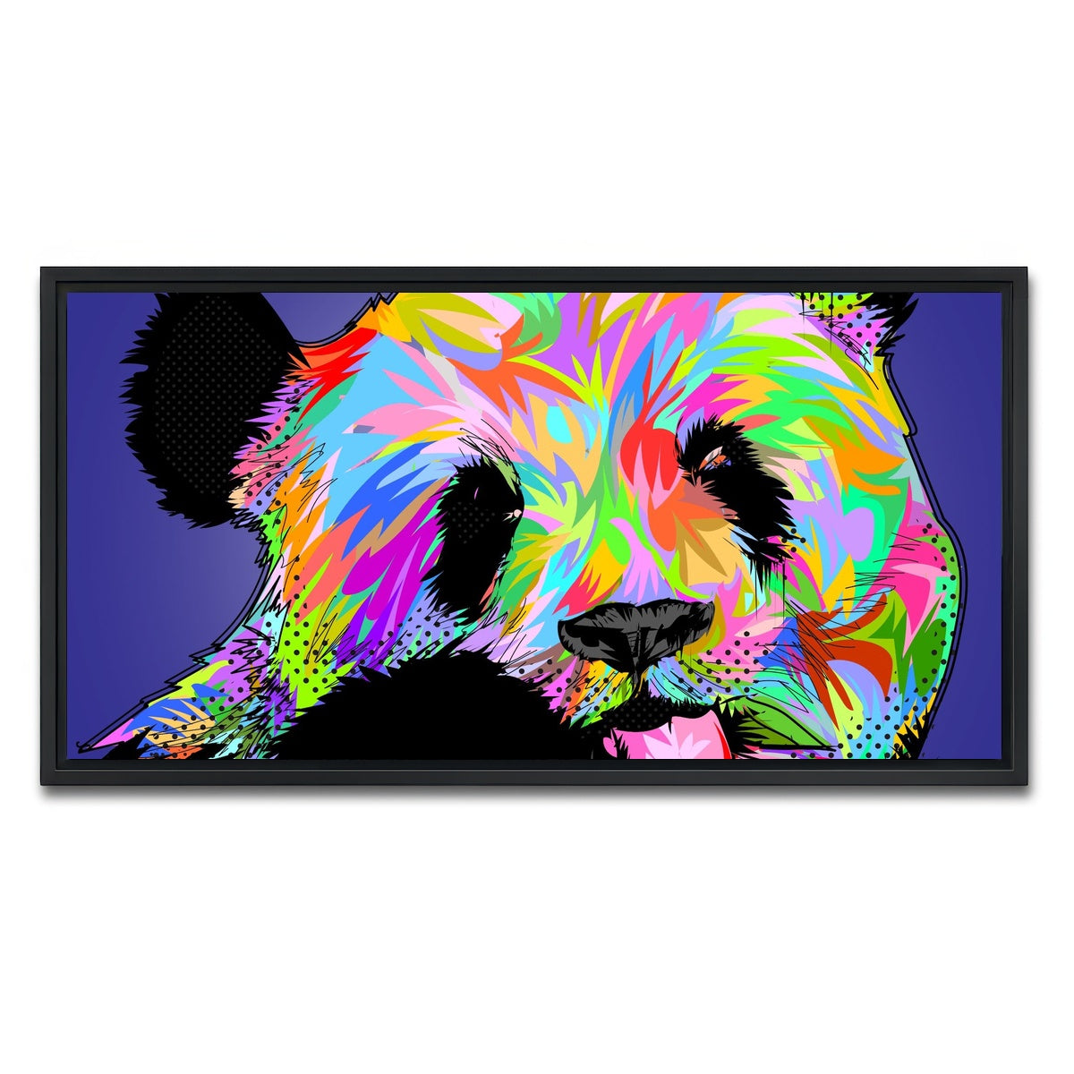 AUTO-MOCKUP WHITE | PANDA Bear | 1 Piece | Black Framed Canvas | group=2x1