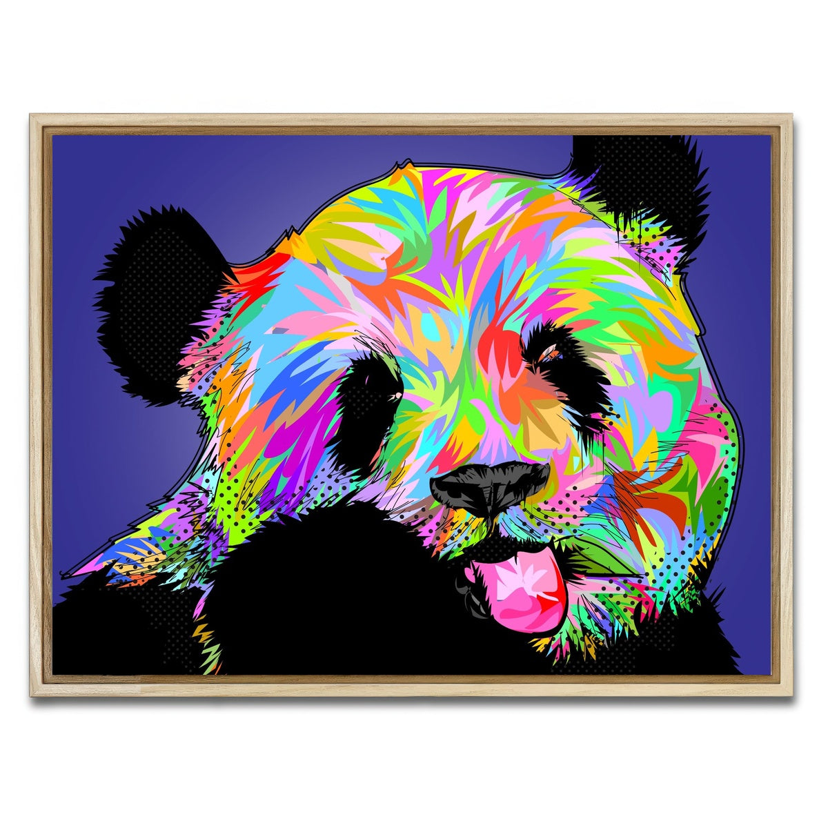 AUTO-MOCKUP WHITE | PANDA Bear | 1 Piece | Natural Framed Canvas | group=4x3