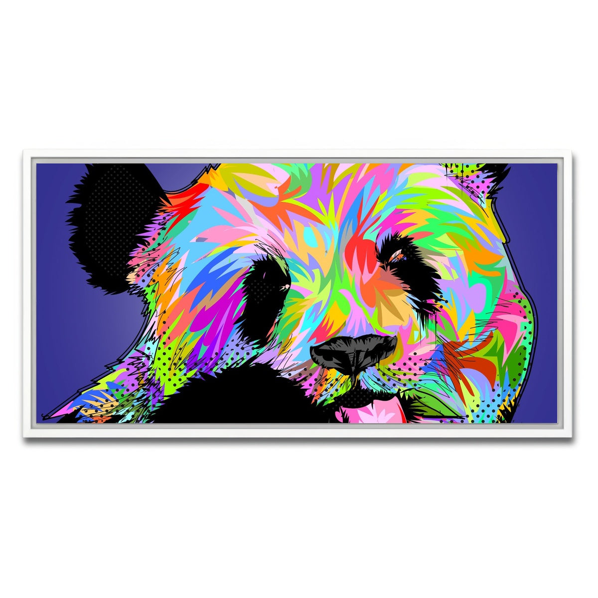 AUTO-MOCKUP WHITE | PANDA Bear | 1 Piece | White Framed Canvas | group=2x1