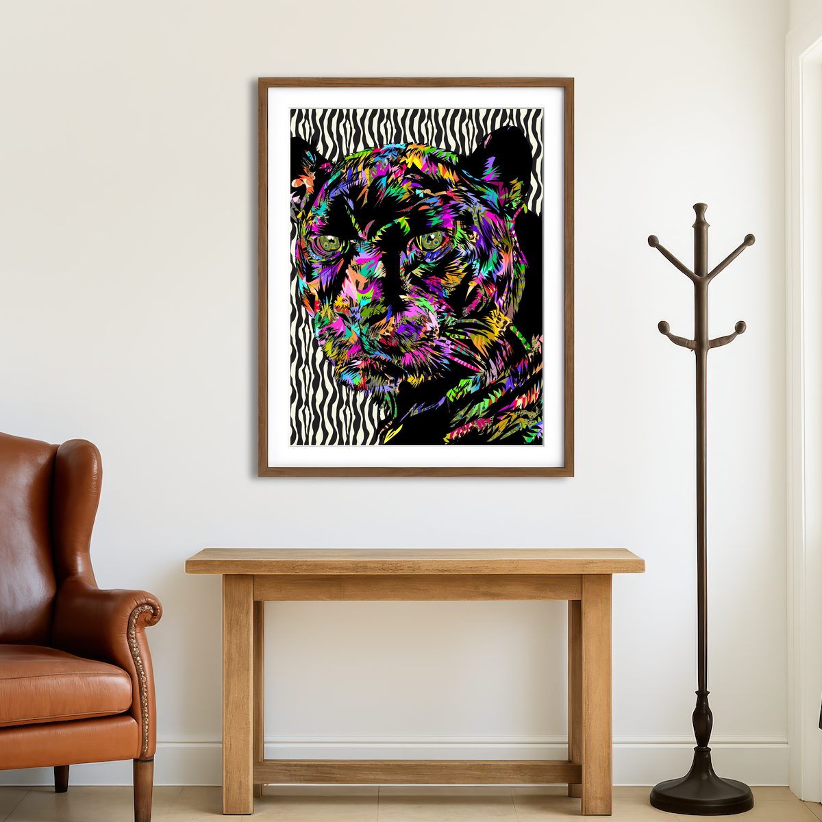 AUTO-MOCKUP ROOM | Panther Abstract Wall Art