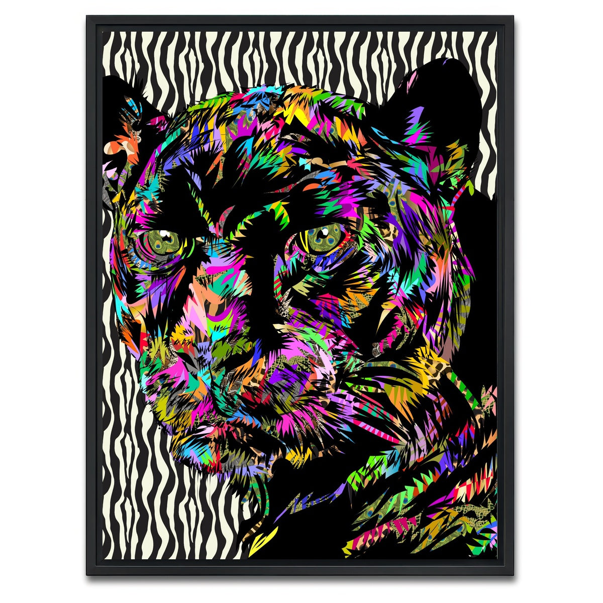 AUTO-MOCKUP WHITE | PANTHER Abstract | 1 Piece | Black Framed Canvas | group=3x4