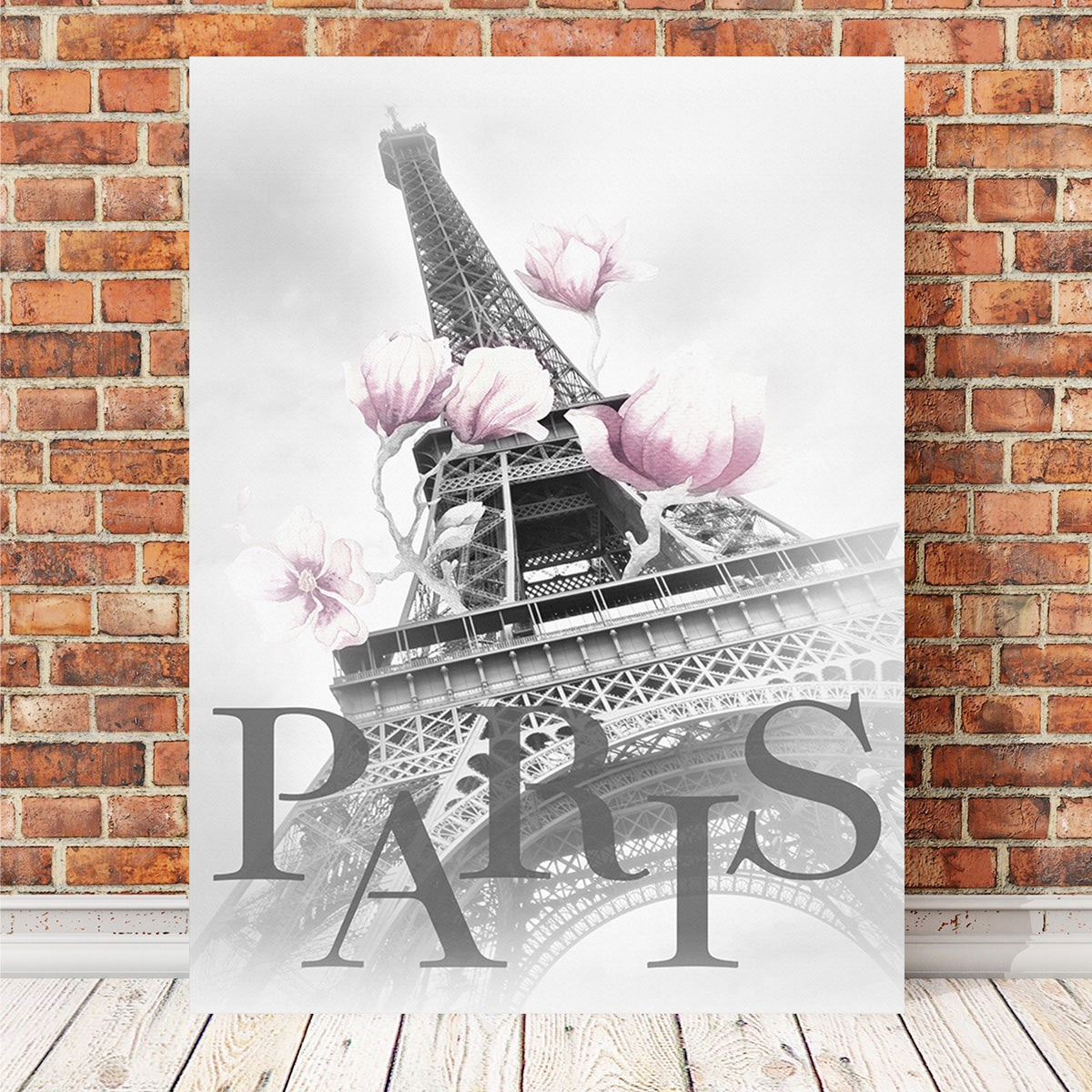 PARIS Magnolia Eiffel Tower Wall Art