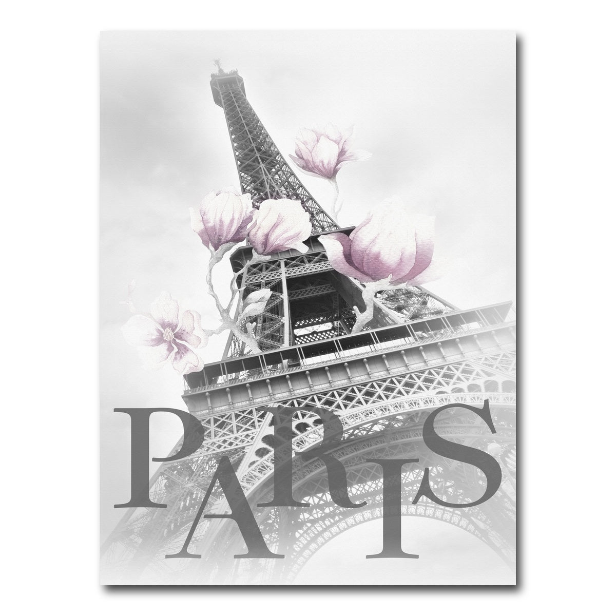 AUTO-MOCKUP WHITE | PARIS Magnolia Eiffel Tower | 1 Piece | Gallery Wrap Canvas | group=3x4