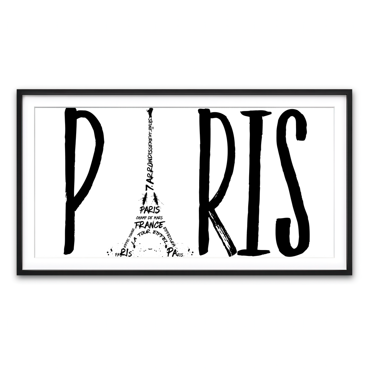 Framed Print 2x1 Black