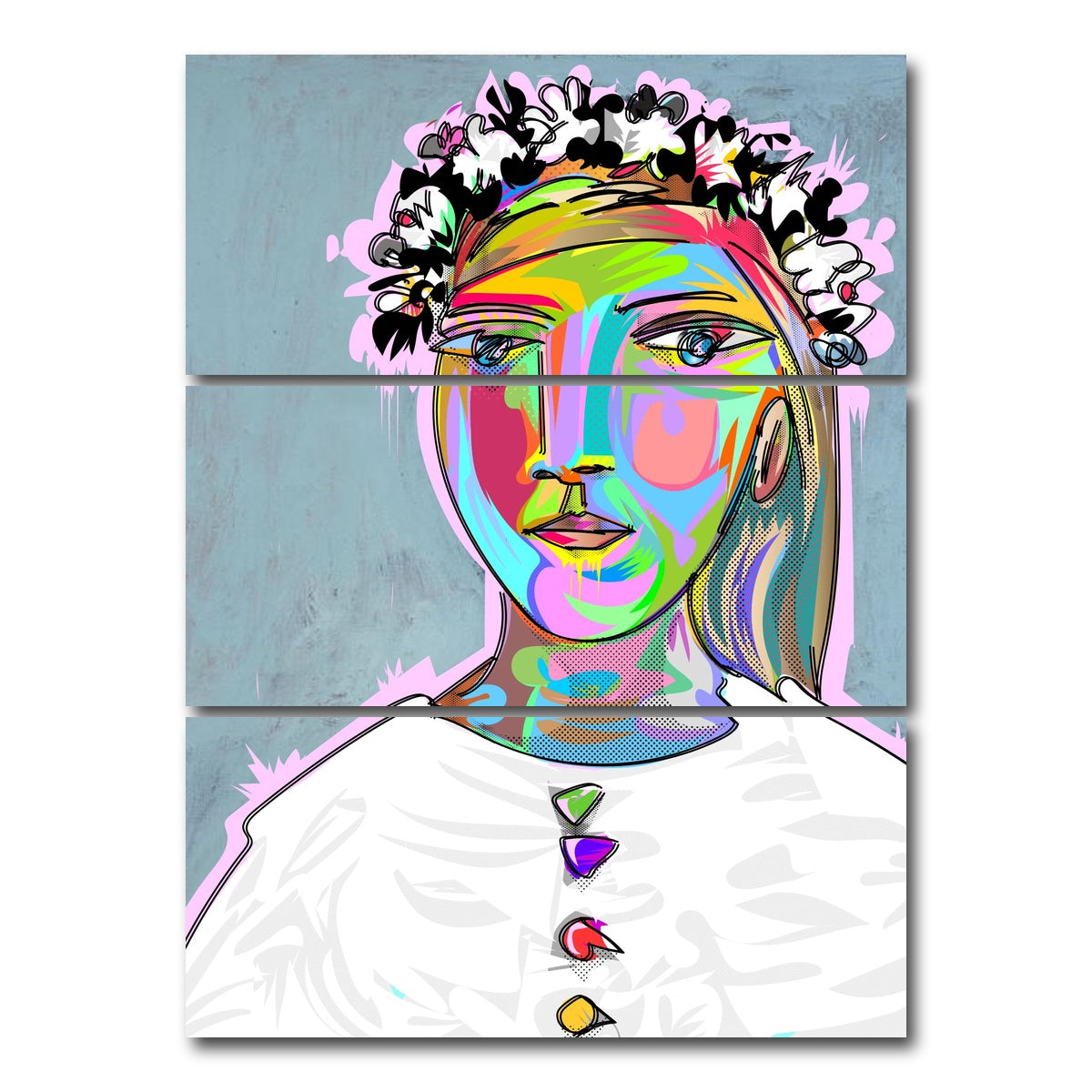 AUTO-MOCKUP WHITE | PICASSO | 3 Piece | Gallery Wrap Canvas | group=8x18_stacked