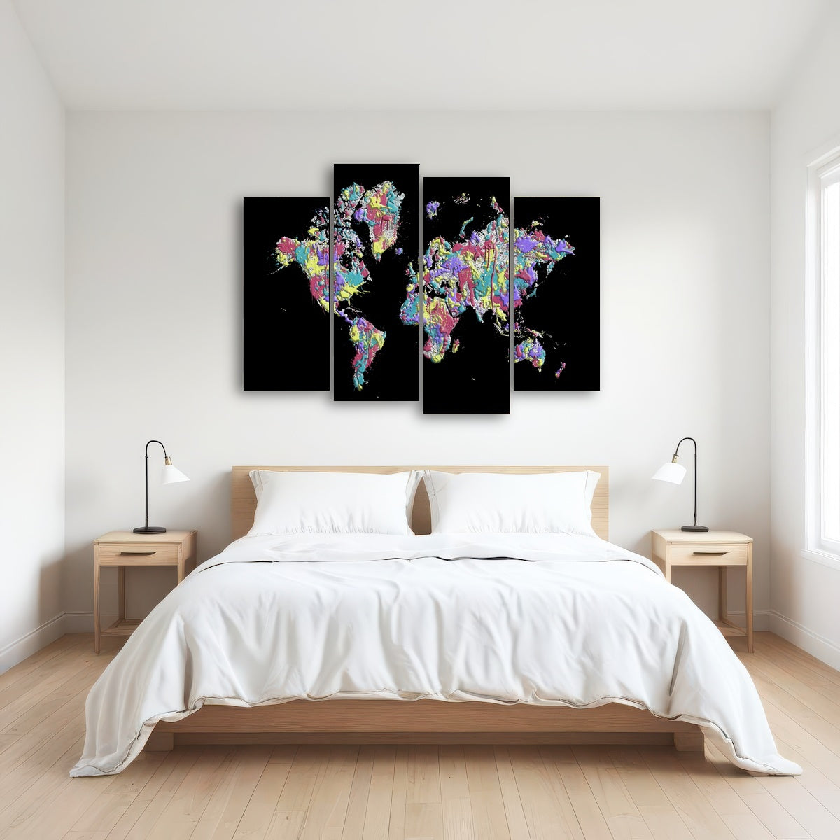 AUTO-MOCKUP ROOM | POP ART World Map - Black