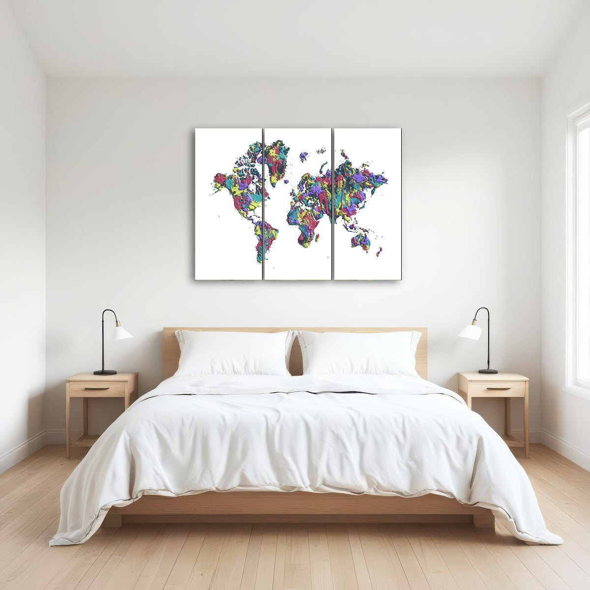 AUTO-MOCKUP ROOM | POP ART World Map - White