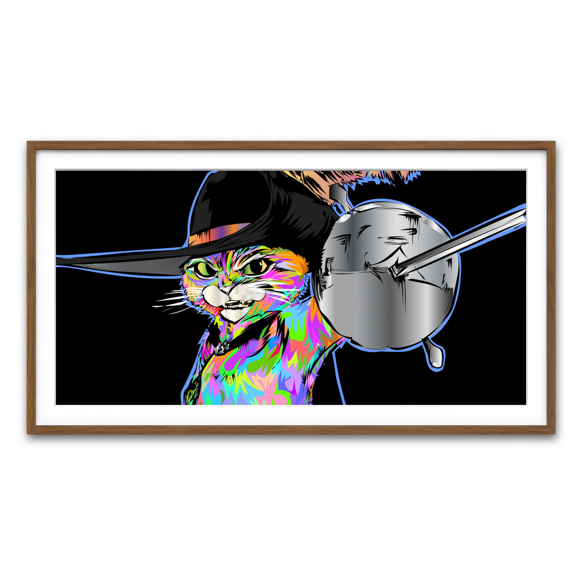 Framed Print 2x1 Walnut