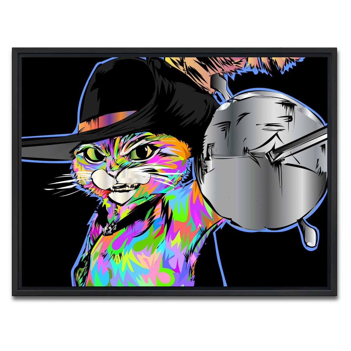 AUTO-MOCKUP WHITE | PUSS AND BOOTS | 1 Piece | Black Framed Canvas | group=4x3