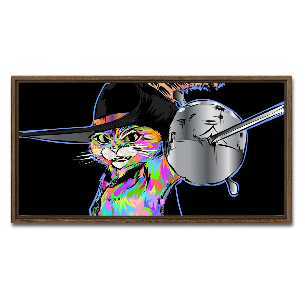 AUTO-MOCKUP WHITE | PUSS AND BOOTS | 1 Piece | Walnut Framed Canvas | group=2x1