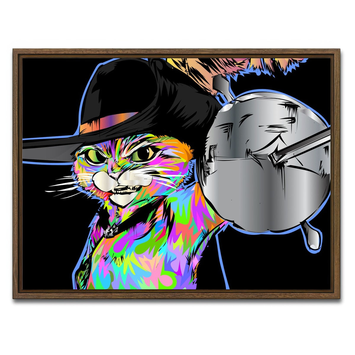 AUTO-MOCKUP WHITE | PUSS AND BOOTS | 1 Piece | Walnut Framed Canvas | group=4x3