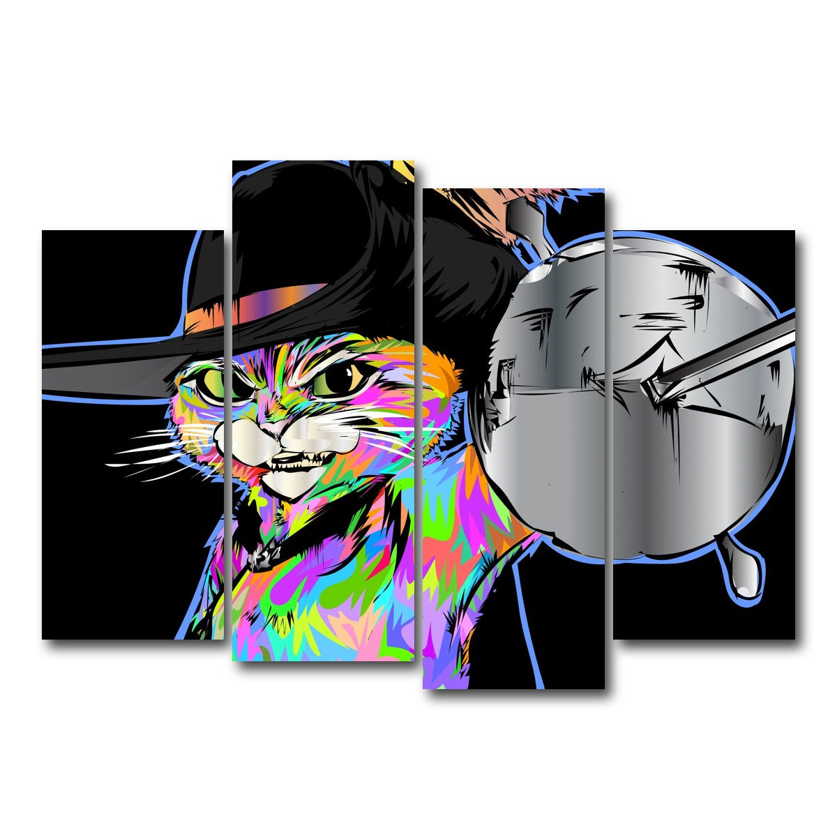 AUTO-MOCKUP WHITE | PUSS AND BOOTS | 4 Piece | Gallery Wrap Canvas | group=4_normal