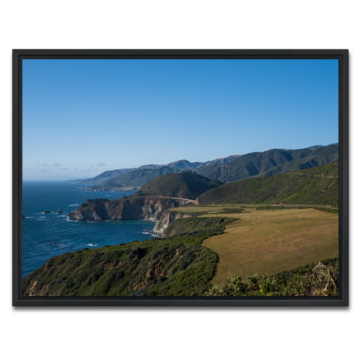 AUTO-MOCKUP WHITE | Pacific Coast Hwy CA | 1 Piece | Black Framed Canvas | group=4x3