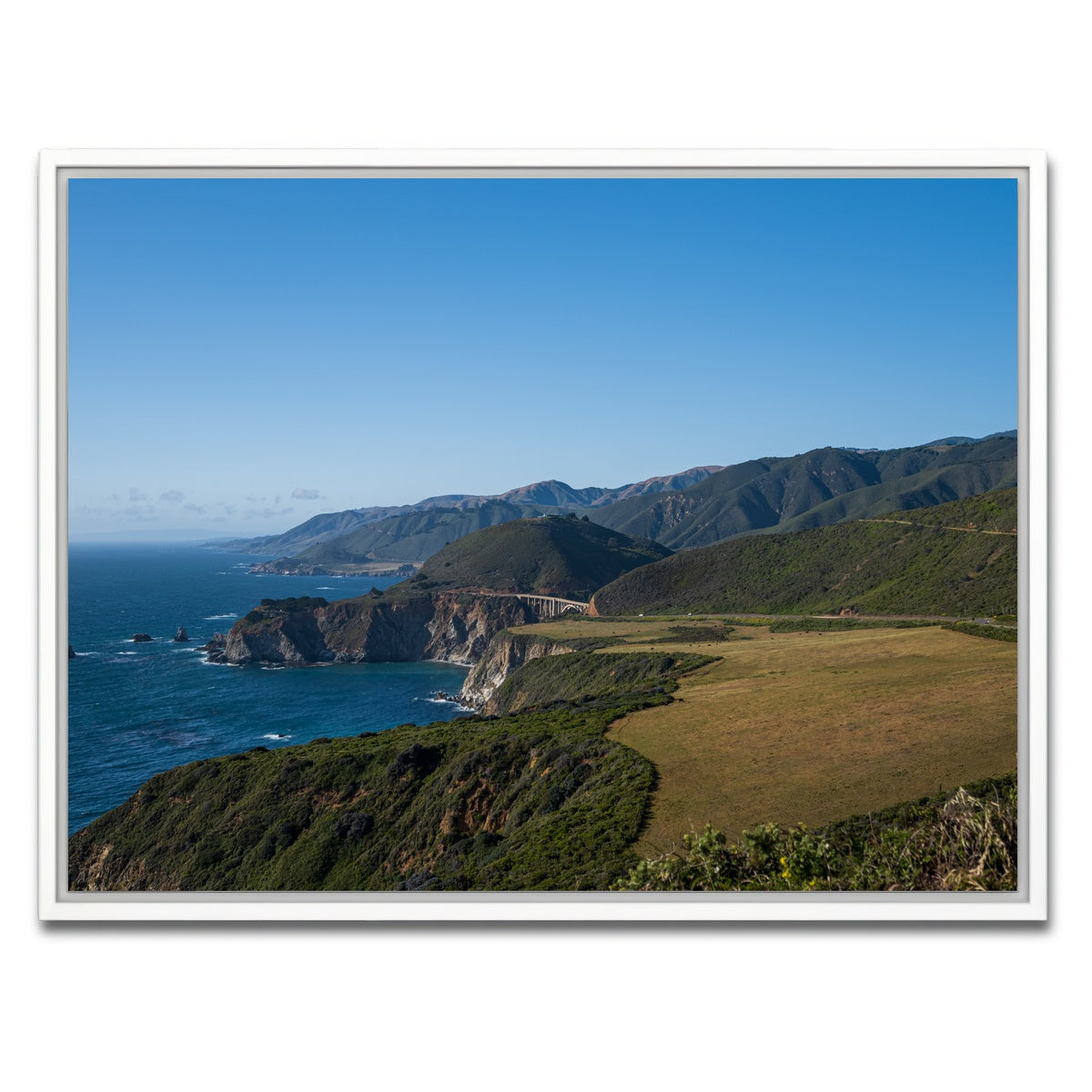 AUTO-MOCKUP WHITE | Pacific Coast Hwy CA | 1 Piece | White Framed Canvas | group=4x3