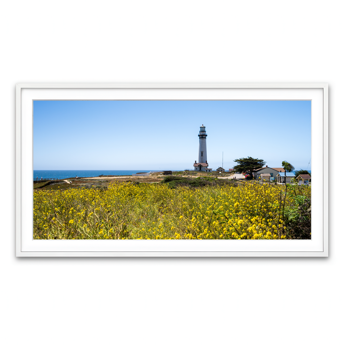 Framed Print 2x1 White