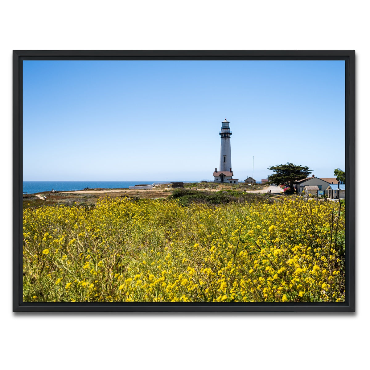 AUTO-MOCKUP WHITE | Pacific Coast Hwy Lighthouse | 1 Piece | Black Framed Canvas | group=4x3