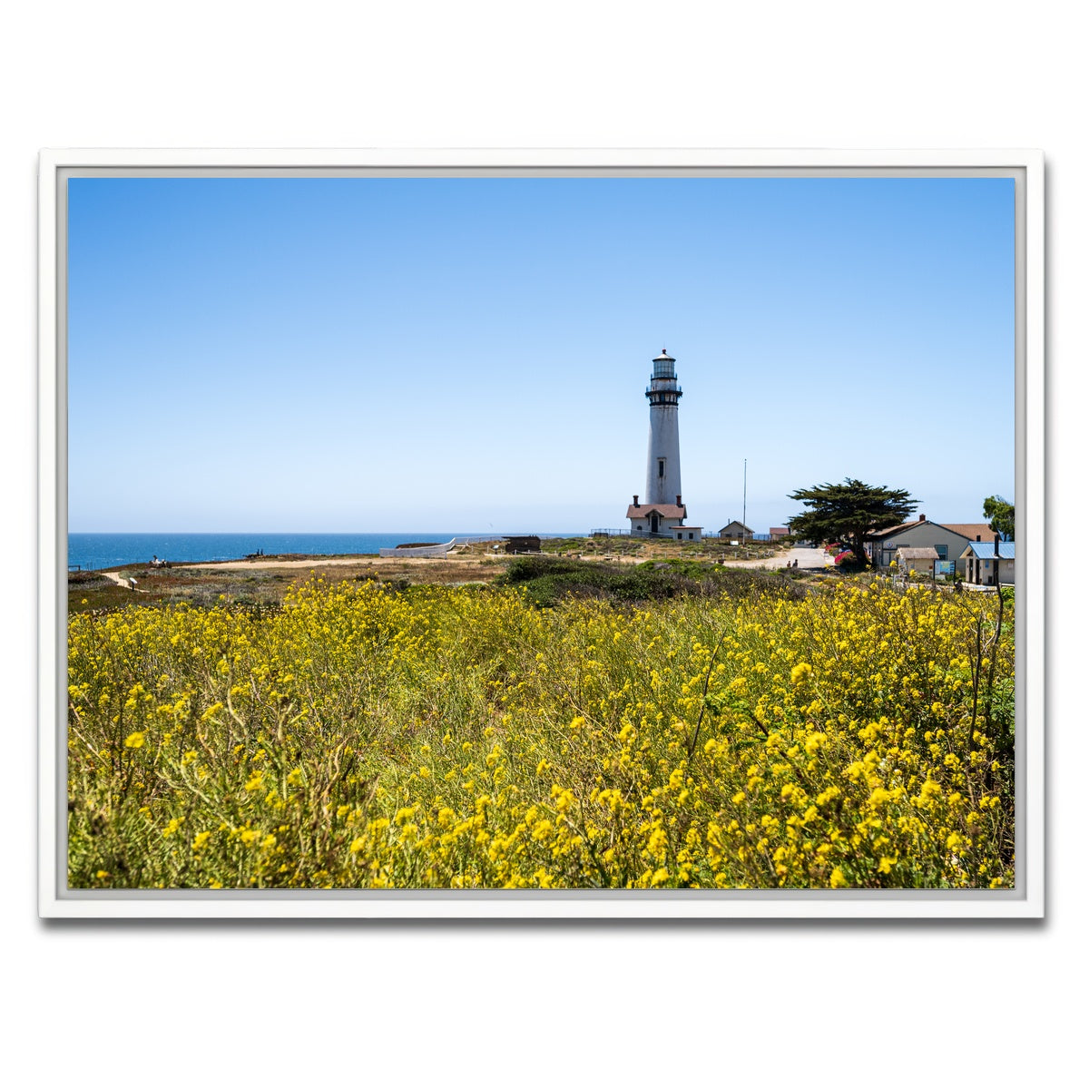 AUTO-MOCKUP WHITE | Pacific Coast Hwy Lighthouse | 1 Piece | White Framed Canvas | group=4x3