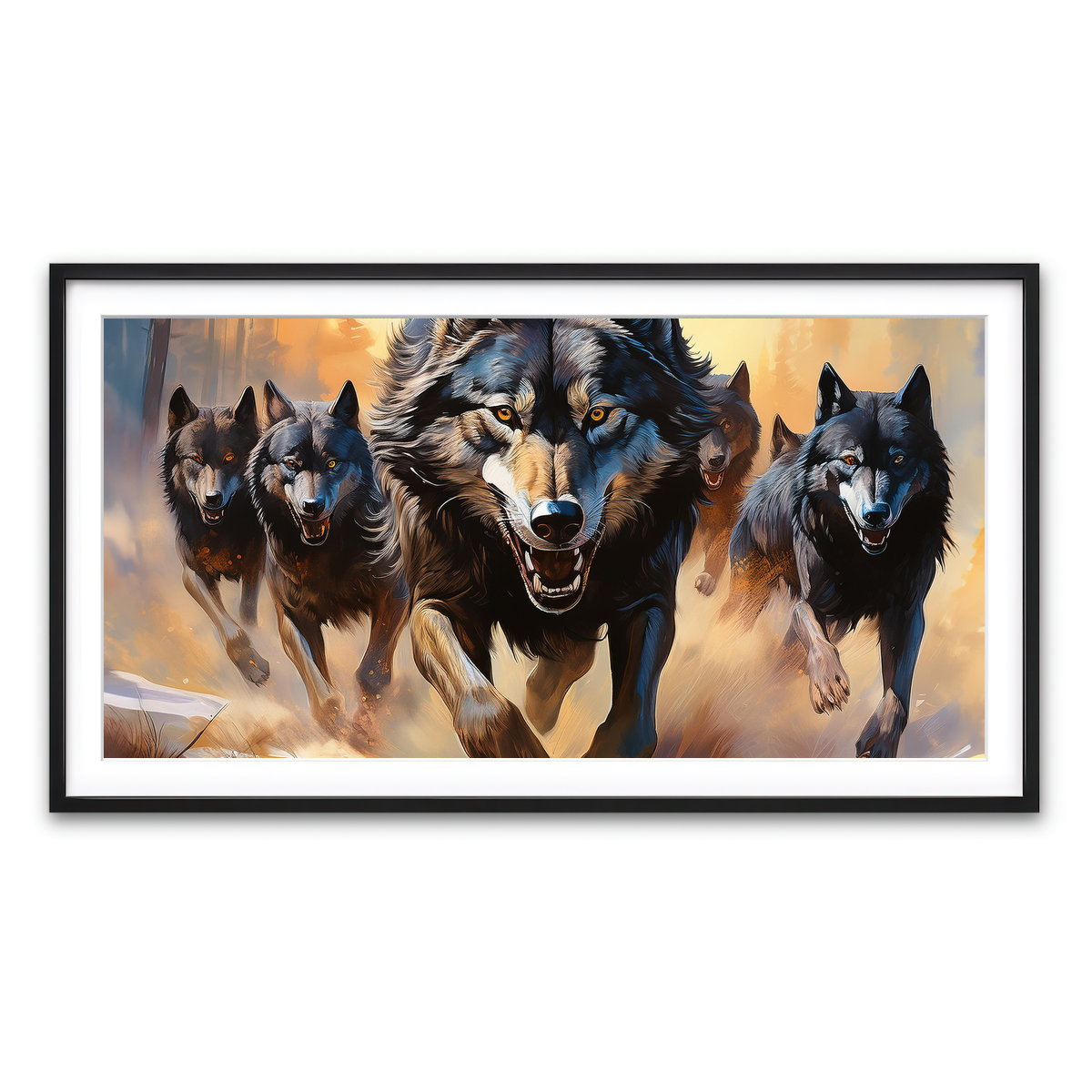 Framed Print 2x1 Black