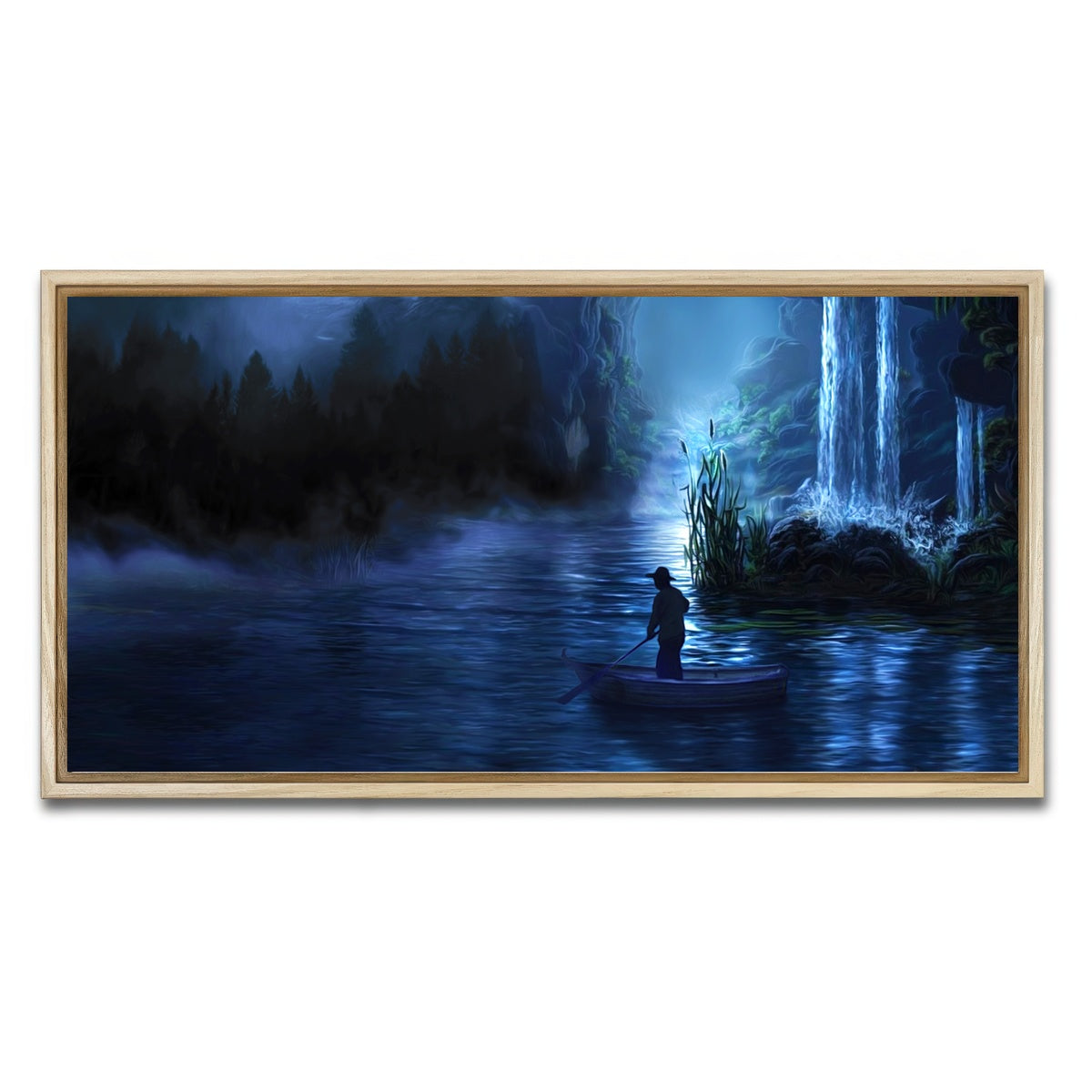 AUTO-MOCKUP WHITE | Paddle at Night | 1 Piece | Natural Framed Canvas | group=2x1