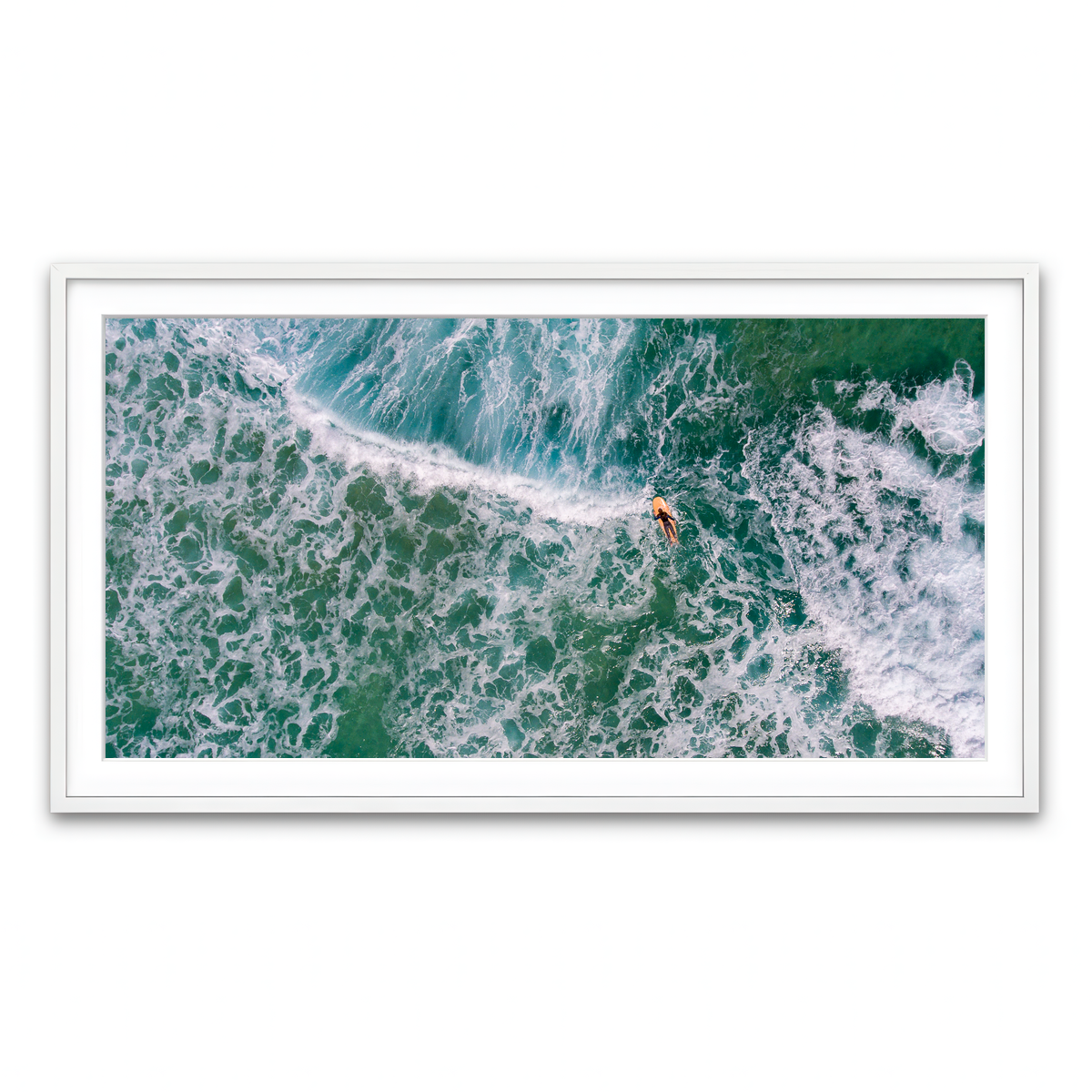 Framed Print 2x1 White