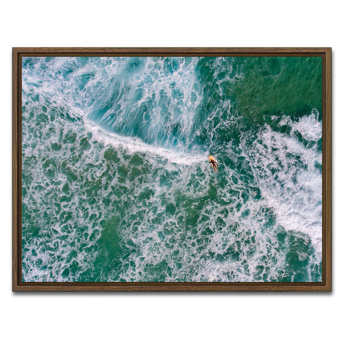 AUTO-MOCKUP WHITE | Paddling Out | 1 Piece | Walnut Framed Canvas | group=4x3