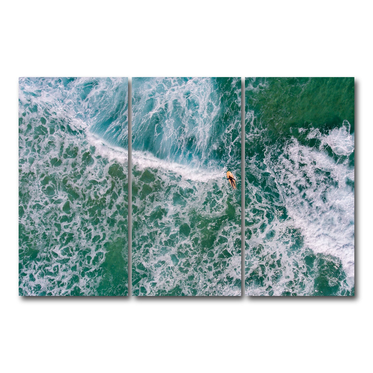 AUTO-MOCKUP WHITE | Paddling Out | 3 Piece | Gallery Wrap Canvas | group=12x24