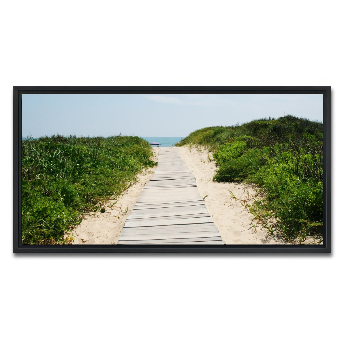 AUTO-MOCKUP WHITE | Padre Island Boardwalk | 1 Piece | Black Framed Canvas | group=2x1