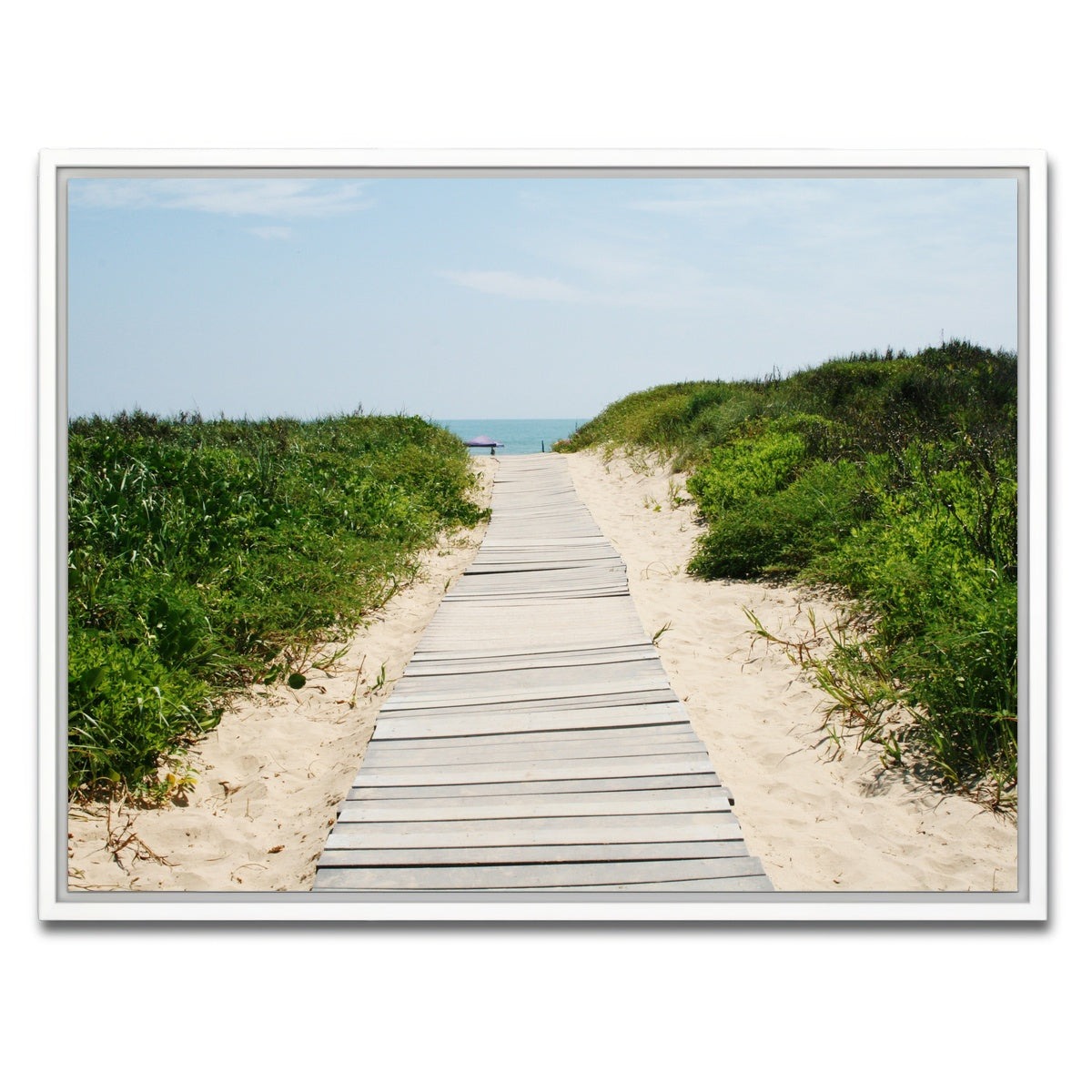 AUTO-MOCKUP WHITE | Padre Island Boardwalk | 1 Piece | White Framed Canvas | group=4x3